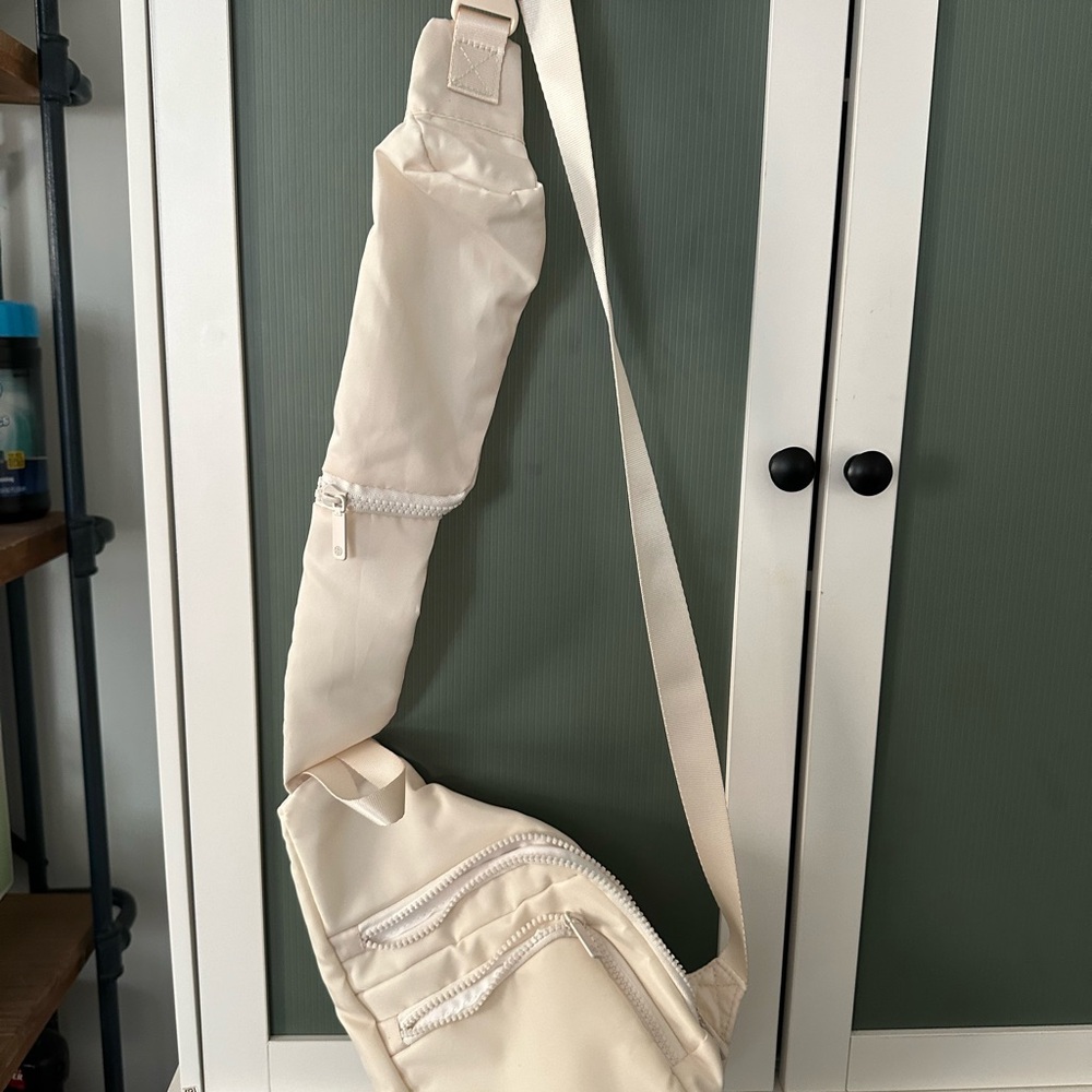 Cream Crossbody Sling Bag
